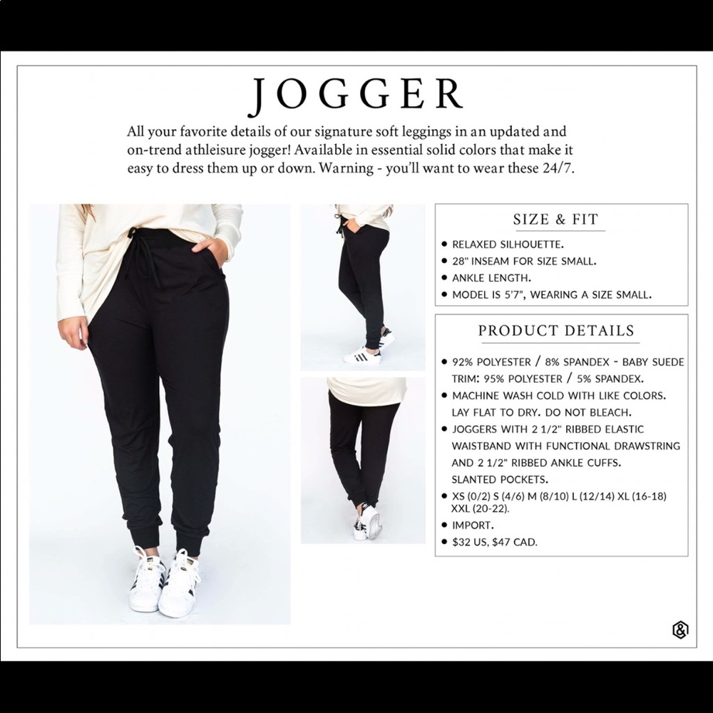 Agnes & Dora JOGGERS! •CHARCOAL• - Picture 4 of 4